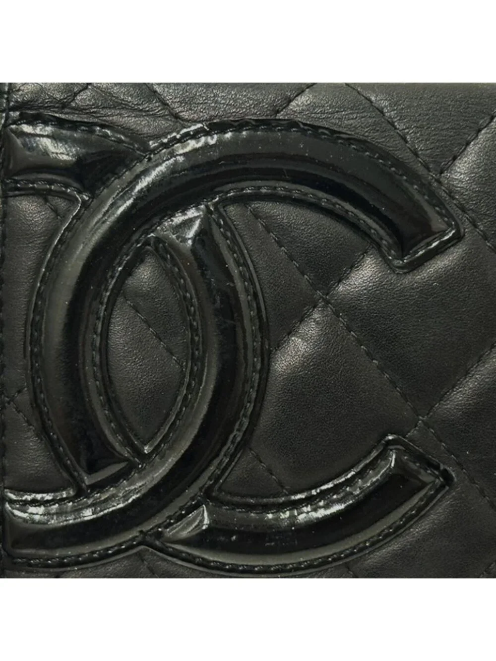 Chanel Wallet Black Pink Silver CC Logo